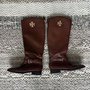 Tory Burch Leather Riding Boots